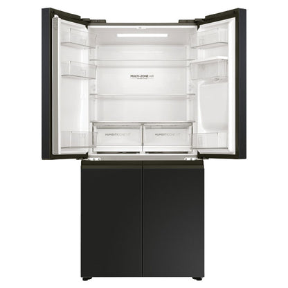 Haier 508L Quad Door Fridge Freezer with Water Dispenser - Black (600 Series)