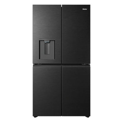 Haier 672L 500 Series Quad Door Refrigerator Freezer Ice & Water (Non-Plumbed) - Black