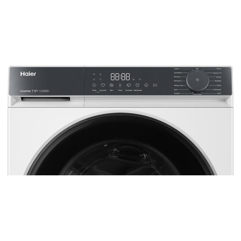 Haier 7.5kg Front Load Washing Machine - White (300 Series)