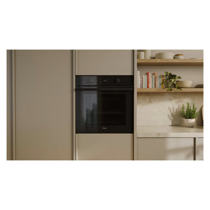 Haier 60cm 500 Series Built In Oven Air Fry Steam Assist - Black