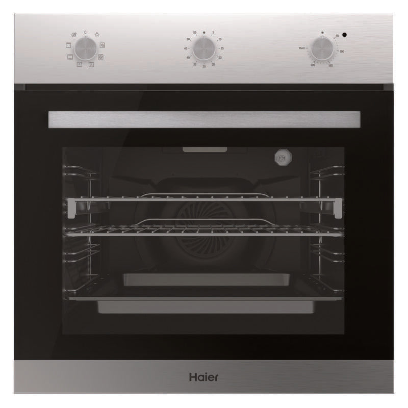 Haier 60cm 300 Series Built-In Oven 10A Plug - Black