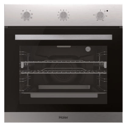 Haier 60cm 300 Series Built-In Oven 10A Plug - Black