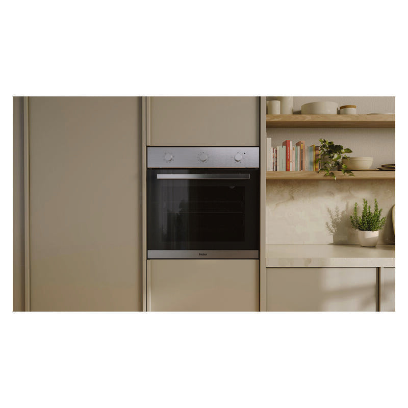 Haier 60cm 300 Series Built-In Oven 10A Plug - Black