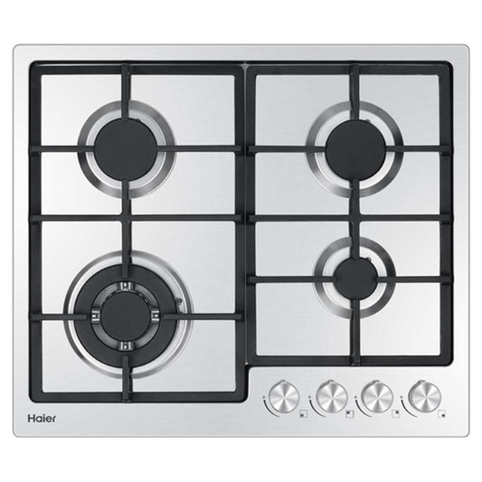 Haier 60cm Gas On Steel Cooktop - Stainless Steel