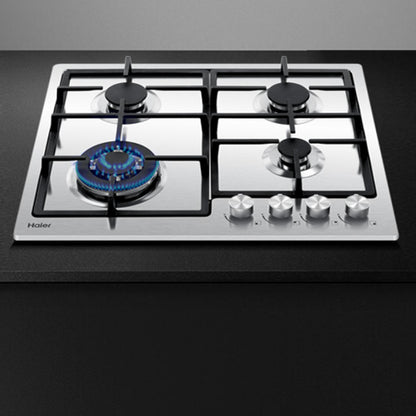 Haier 60cm Gas On Steel Cooktop - Stainless Steel