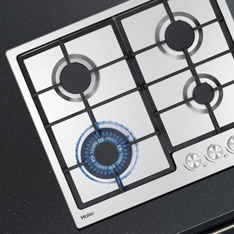 Haier 60cm Gas On Steel Cooktop - Stainless Steel
