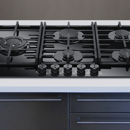 Haier 90cm Gas on Glass Cooktop - Black