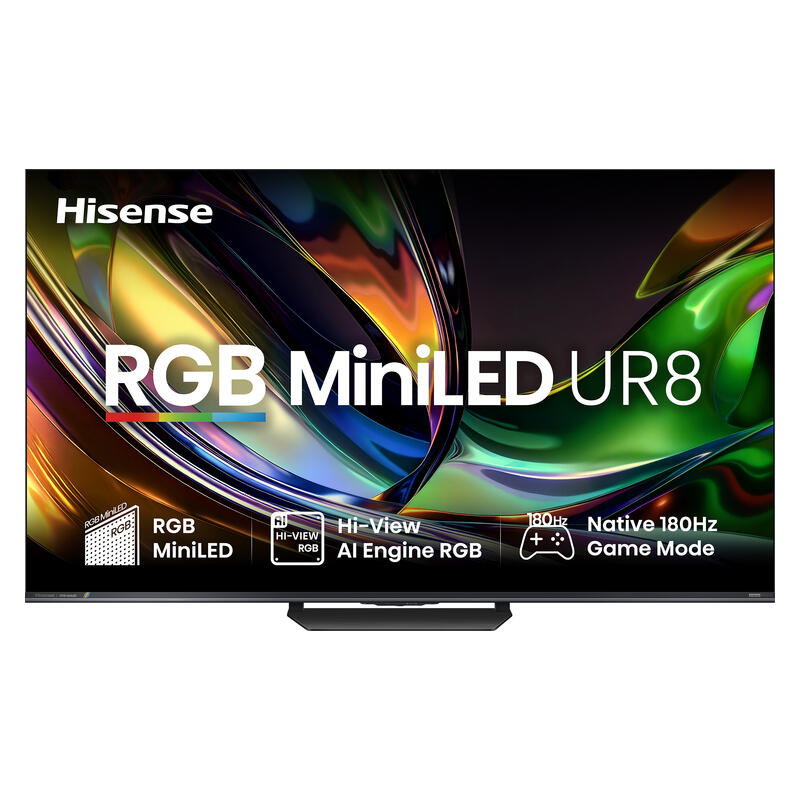 Hisense 75" UR8 Smart 4K RGB MiniLED AI TV (2026)