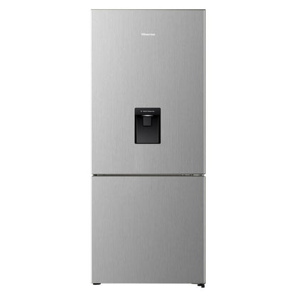 Hisense 415L Bottom Mount Fridge with Water Dispenser - Stainless Steel