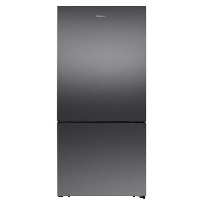 Hisense 503L Bottom Mount Fridge Freezer - Dark Stainless Steel