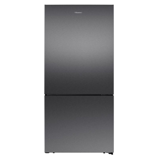 Hisense 503L Bottom Mount Fridge Freezer - Dark Stainless Steel