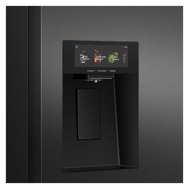 Hisense 615L Quad Door Fridge Freezer with Ice & Water Dispenser - Dark Stainless Steel (PureView)