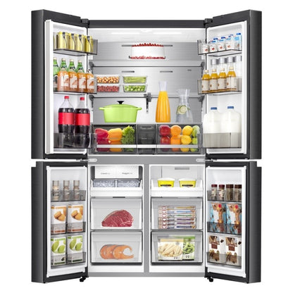 Hisense 640L Quad Door Fridge Freezer with Water Dispenser- Dark Stainless Steel (Pureflex)