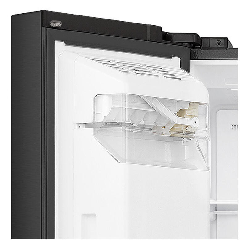Hisense 632L Side-by-Side Fridge Freezer with Ice & Water Dispenser - Black
