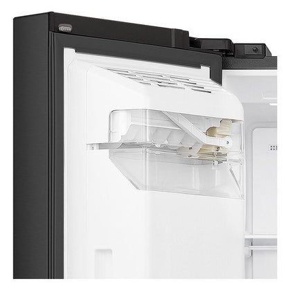 Hisense 632L Side-by-Side Fridge Freezer with Ice & Water Dispenser - Black