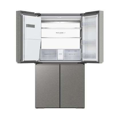 Haier 601L Quad Door Fridge Freezer with Ice & Water Dispenser - Satina
