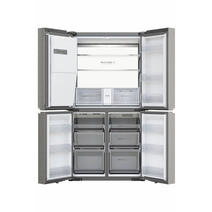 Haier 601L Quad Door Fridge Freezer with Ice & Water Dispenser - Satina