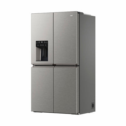 Haier 601L Quad Door Fridge Freezer with Ice & Water Dispenser - Satina