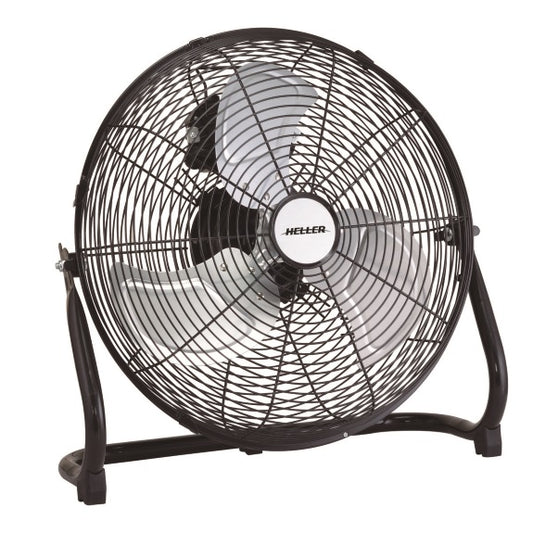 Heller 40cm High Velocity Floor Fan - Black