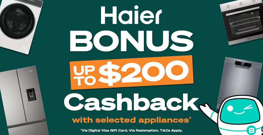 Up to $200 Cashback on Selected Haier Appliances