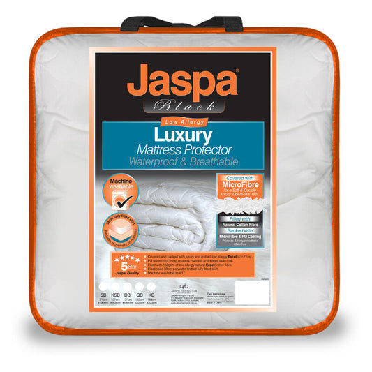 Jaspa Black Luxury Waterproof Mattress Protector - Single