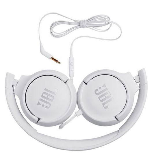 JBL Tune 500 Wired On Ear Headphones - White