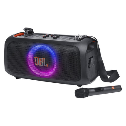 JBL PartyBox On-the-Go Essential IPX4 Portable Party Speaker with Microphone