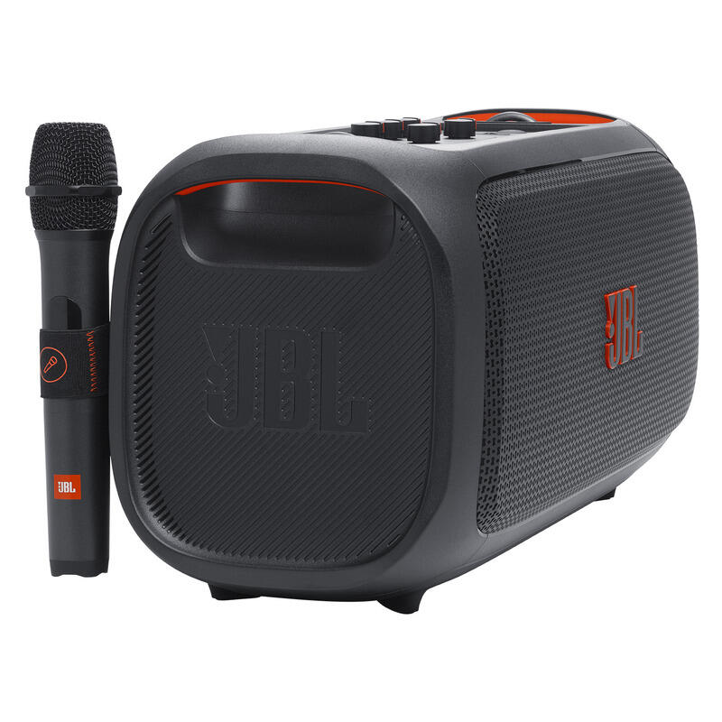 JBL PartyBox On-the-Go Essential IPX4 Portable Party Speaker with Microphone