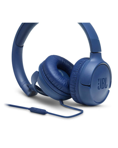 JBL Tune 500 Wired On Ear Headphones - Blue