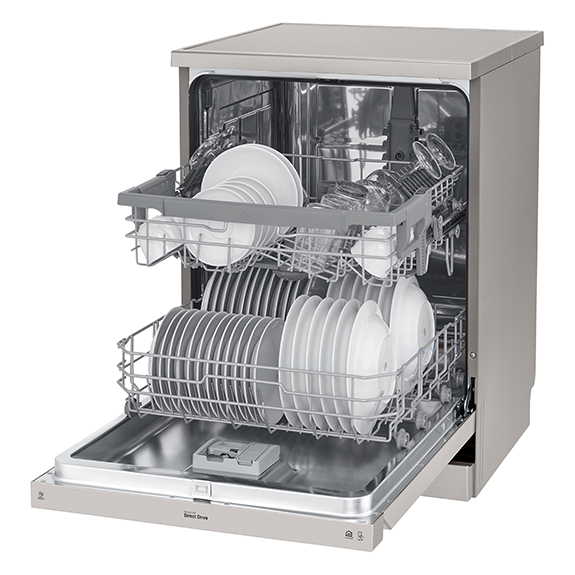 LG 60cm QuadWash Dishwasher - Platinum Steel