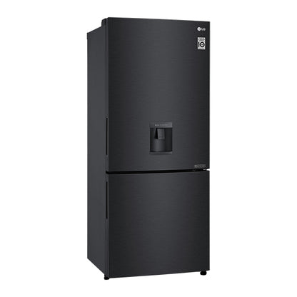 LG 420 Litre Bottom Mount Refrigerator - Matte Black