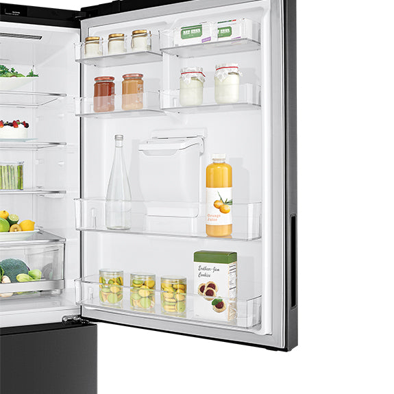 LG 420 Litre Bottom Mount Refrigerator - Matte Black