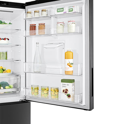 LG 420 Litre Bottom Mount Refrigerator - Matte Black