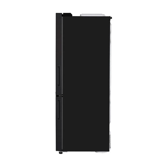 LG 420L Bottom Mount Fridge Freezer - Black Steel