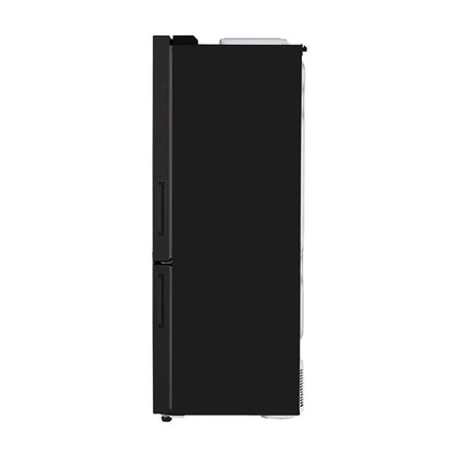 LG 420L Bottom Mount Fridge Freezer - Black Steel