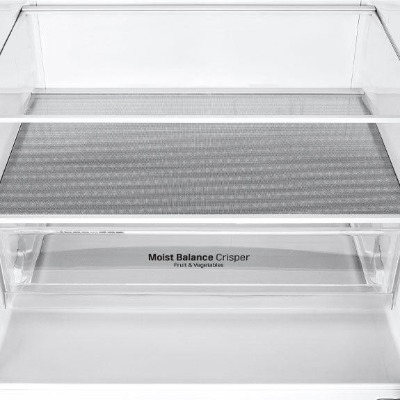 LG 420L Bottom Mount Fridge Freezer - Black Steel