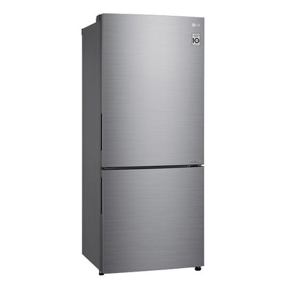 LG 420 Litre Bottom Mount Refrigerator - Stainless Steel