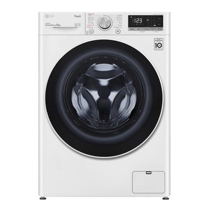 LG 8kg Front Load Washing Machine - White (Series 5)