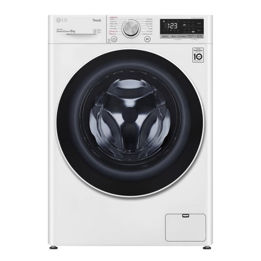 LG 8kg Front Load Washing Machine - White (Series 5)