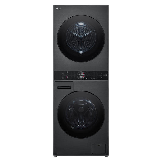LG 12kg + 10kg Smart AI WashTower All-In-One Stacked Washer Dryer Combo - Black