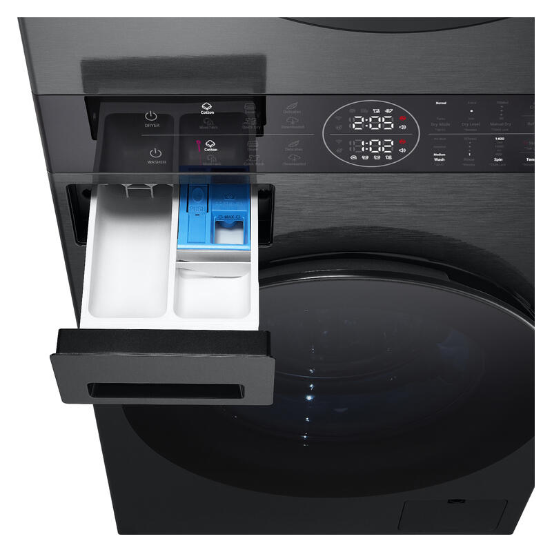 LG 12kg + 10kg Smart AI WashTower All-In-One Stacked Washer Dryer Combo - Black