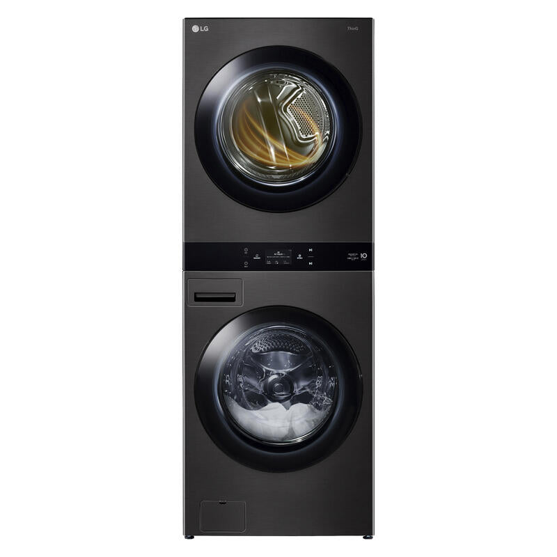 LG 19kg + 10kg Smart AI WashTower All-In-One Stacked Washer Dryer Combo - Black