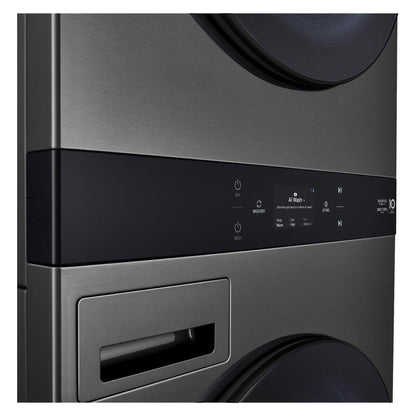 LG 19kg + 10kg Smart AI WashTower All-In-One Stacked Washer Dryer Combo - Black