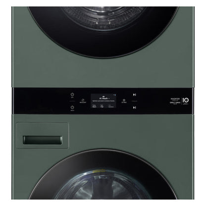 LG 19kg + 10kg Smart AI WashTower All-In-One Stacked Washer Dryer Combo - Forest Green