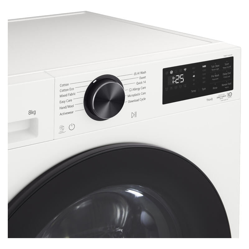 LG 8kg AI Front Load Washing Machine (Series 3) - White