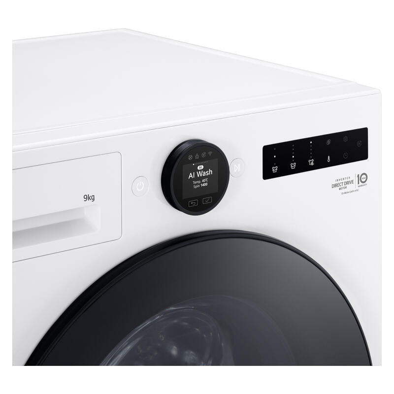 LG 9kg Series 9 AI Front Load Washing Machine - Essence White