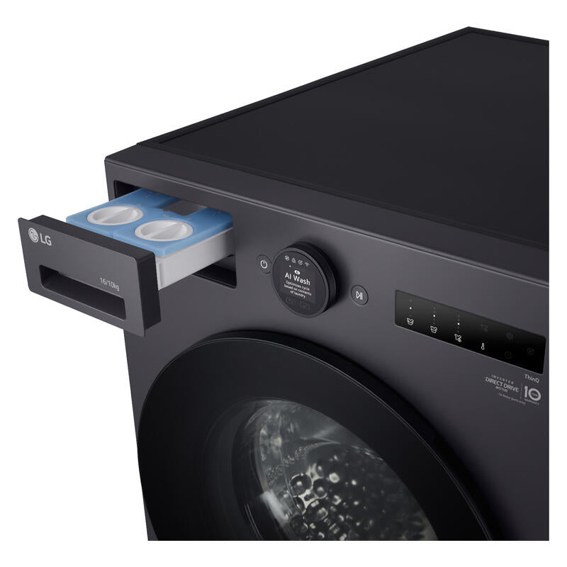 LG 16kg + 10kg Smart AI Front Load Washing Machine & Dryer Combo - Graphite (Series XL)