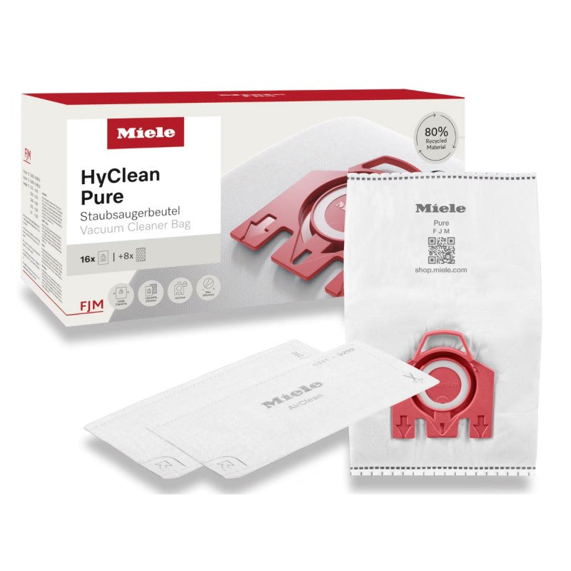 Miele FJM HyClean Pure Vacuum Cleaner Bags - 16 Pack