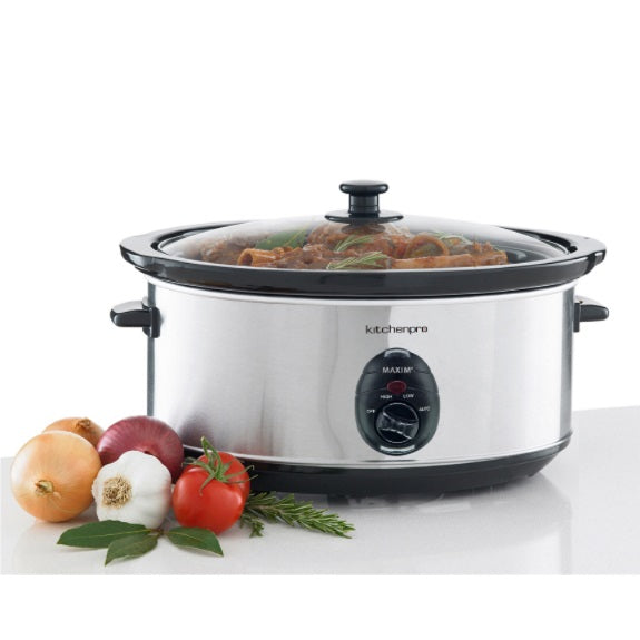 KitchenPro Slow Cooker - Stainless Steel