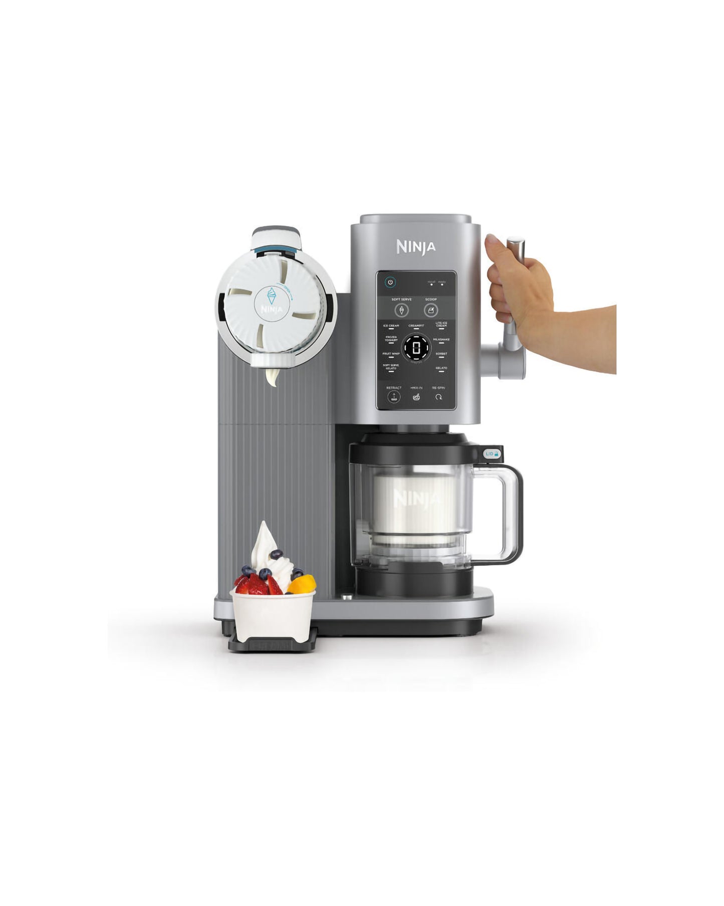 Ninja Swirl by CREAMi Soft Serve and Ice Cream Maker - Platinum Silver